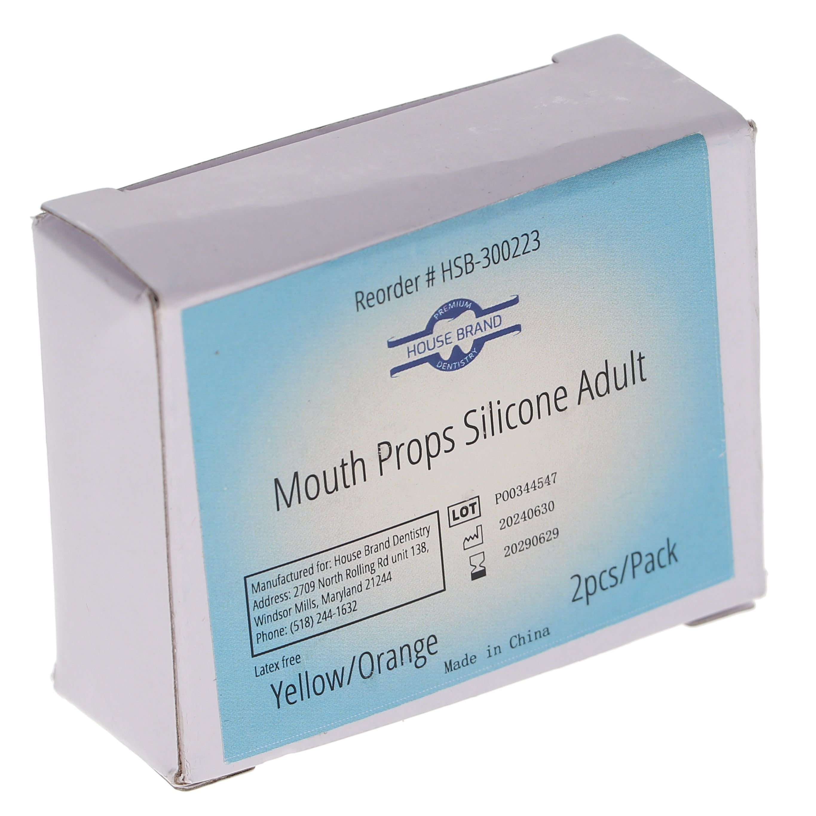 House Brand Dentistry 300223 HSB Mouth Props Silicone Adult Yellow & Orange 2/Pk House Brand Dentistry 300223 HSB Mouth Props Silicone Adult Yellow & Orange 2/Pk